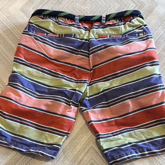 Scotch & Soda Boys Colorful Striped Belted Shorts - Size 6 - Picture 7 of 7